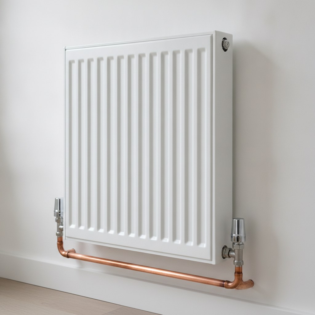 New radiator and central heating installation